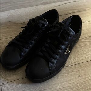Prada Black Sneakers Suede Low-Top